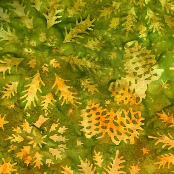 4  Batiks 1 fabric laid out is about 1/4 yd, darkest 1 1/2 and green are 1yd - Picture 4 of 6